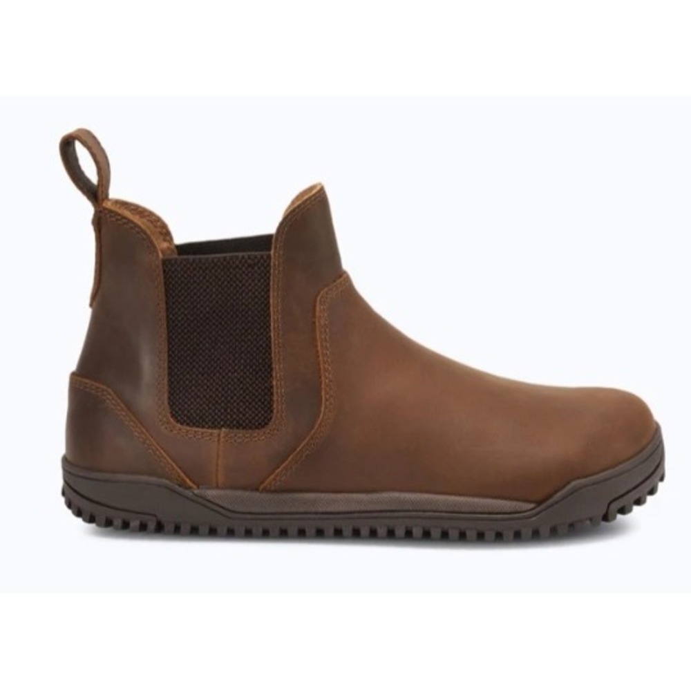 Xero Shoes Ridgeway Chelsea Boots Womens 9.5 Brown Leather Barefoot Minimalist